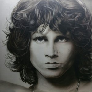 Airbrush portret van Jim Morrison