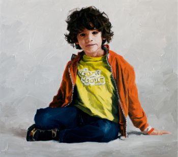 figuratief schilderij jongetje 